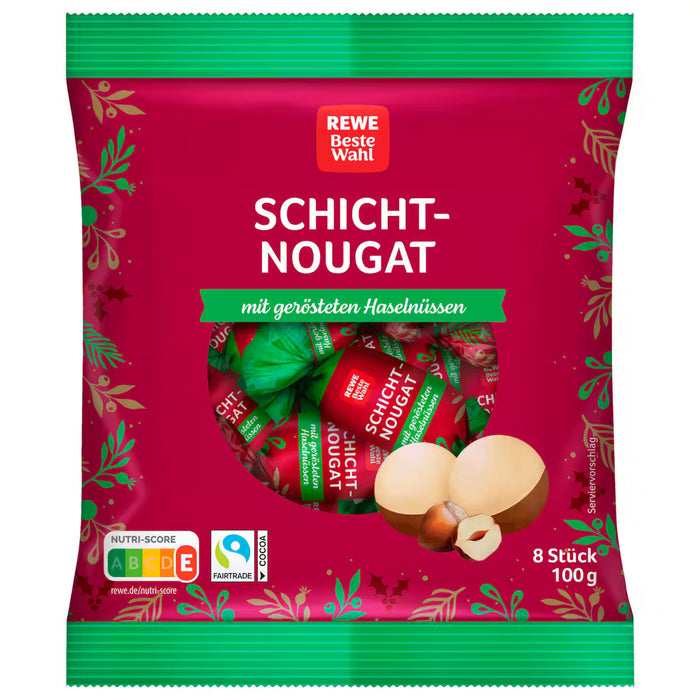 REWE Beste Wahl Layered Nougat Chocolates 100g
