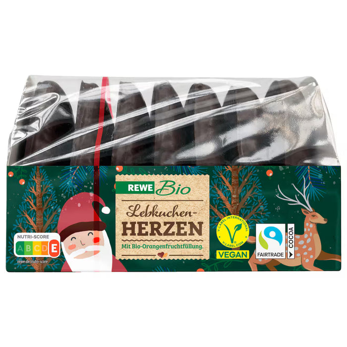 REWE Bio Organic Vegan Gingerbread Hearts 240g