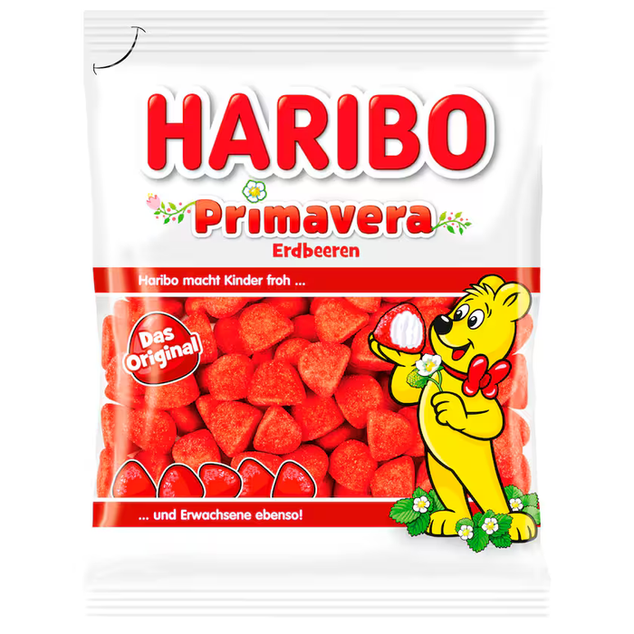 Haribo Fruit Gums Primavera Strawberries 175g