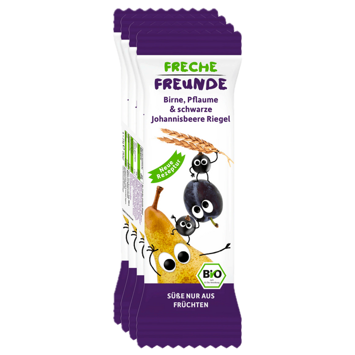 Erdbär Freche Freunde Organic Bars Pear, Plum & Blackberry Puree 4x23g