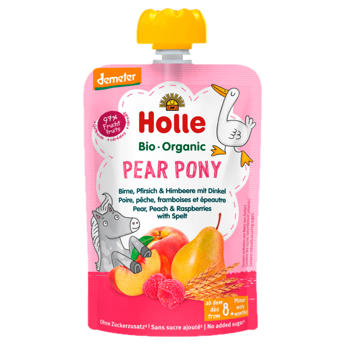 Holle Pear Pony Organic Pear, Peach & Raspberry
