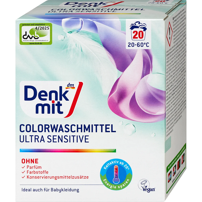 Denkmit Color detergent powder Ultra Sensitive, 20 Wl