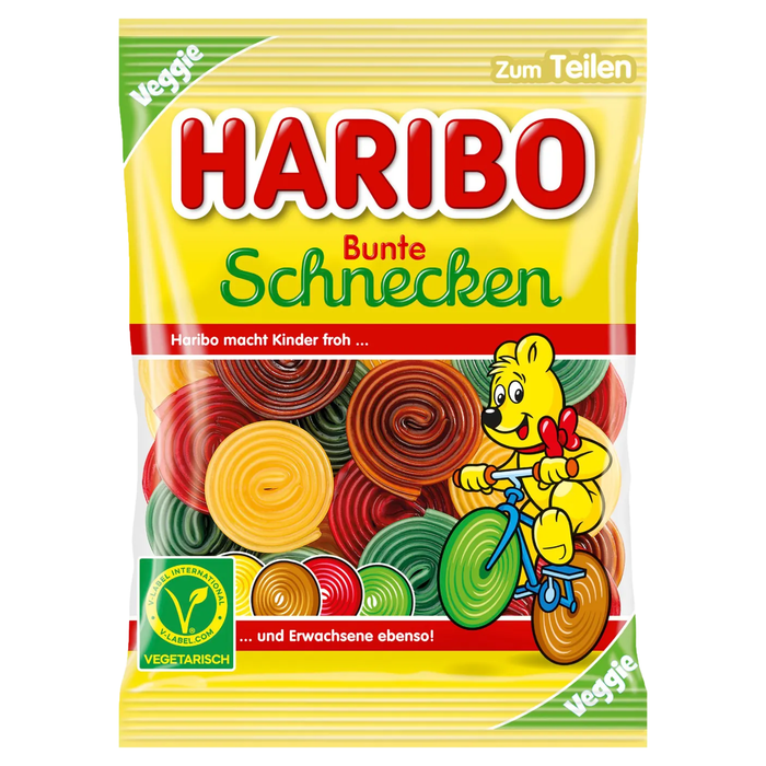 Haribo Colorful Snails Fruit Gums 160g