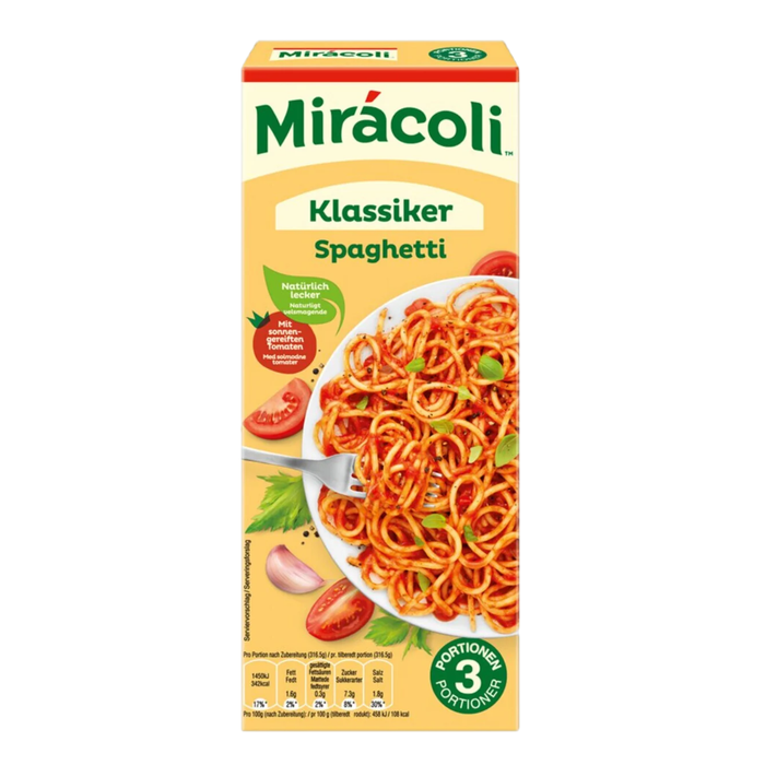 Mirácoli Spaghetti with Tomato Sauce (for 3 servings) 376.2g