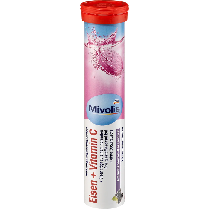 Mivolis Iron + Vitamin C effervescent tablets 20 pcs., 82 g