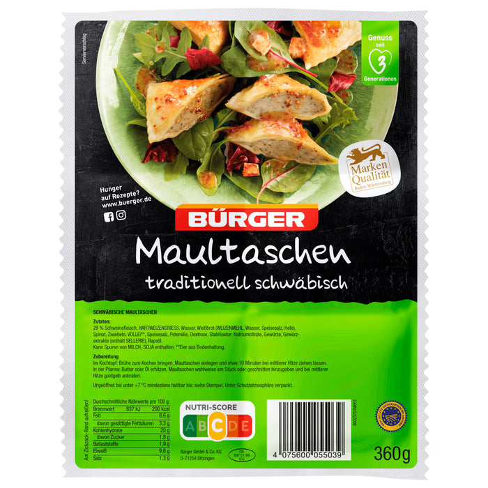 Bürger Swabian Maultaschen (Traditional) 360g