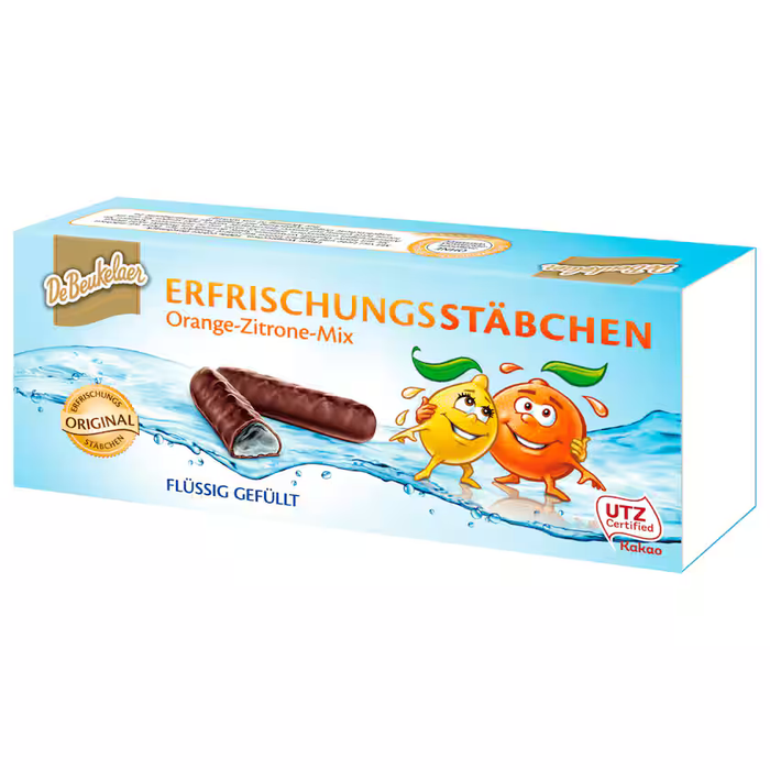 De Beukelaer Erfrischungsstäbchen Orange-Zitrone-Mix 75g