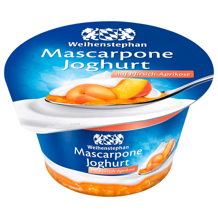 Weihenstephan Mascarpone Yogurt Peach Apricot 150g