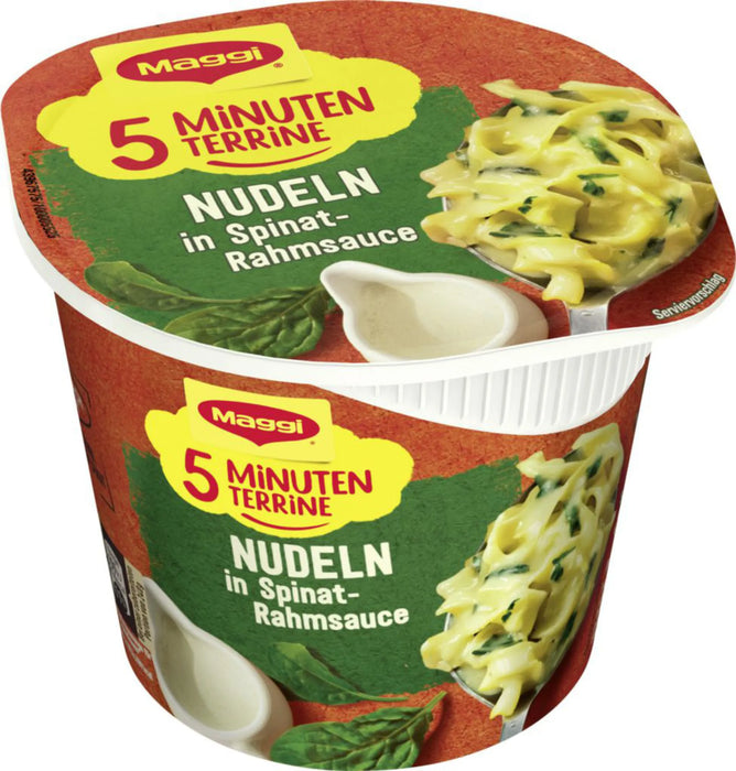 Maggi 5 Minute Terrine Noodles in Spinach Cream Sauce