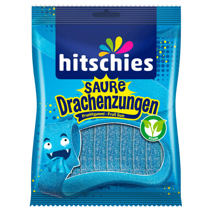 Hitschies Sour Dragon Tongues Blue Vegan 125g