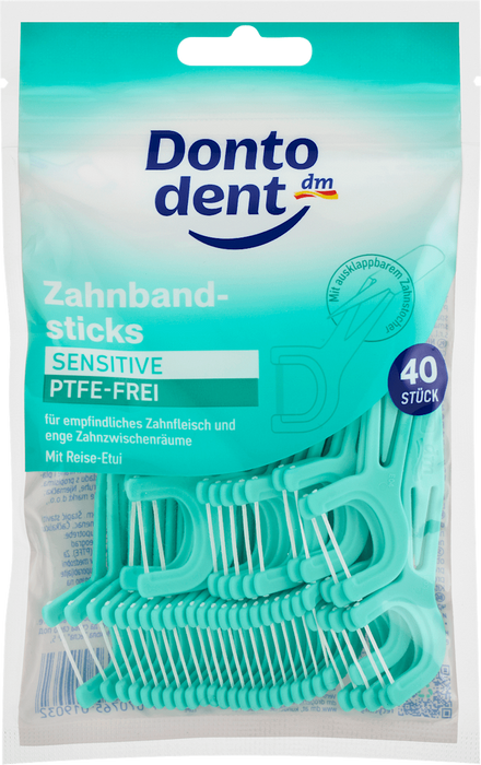 Dontodent Sensitive Dental Floss Picks (40 Pieces)
