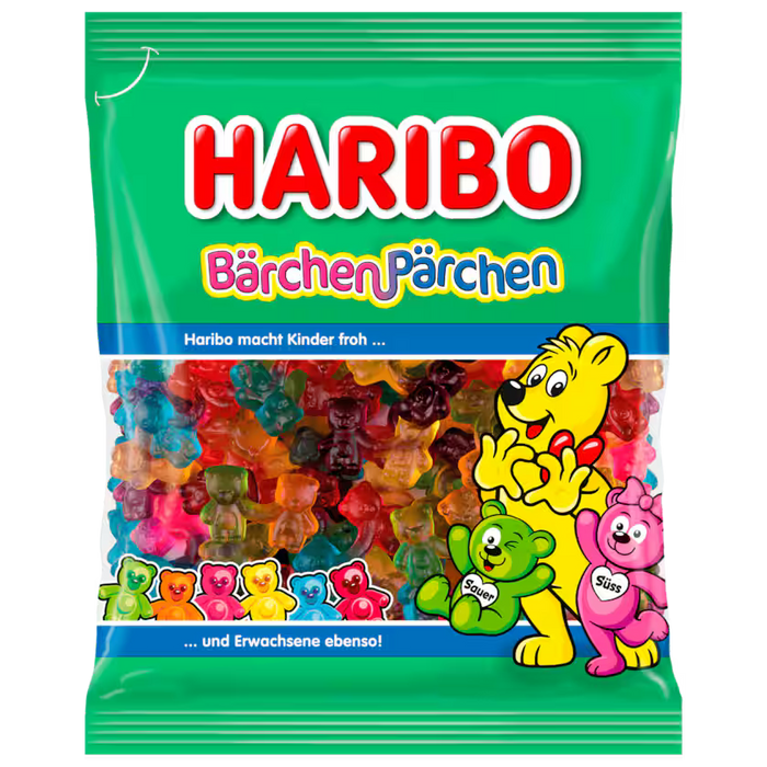 Haribo - Bears Couple, sweet and sour gummy candy 160g