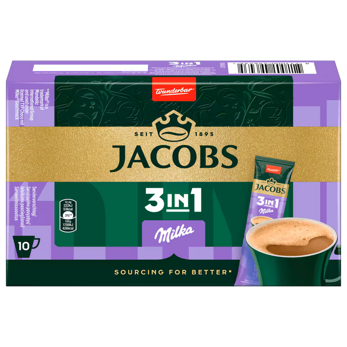 Jacobs Instant Coffee 3 in 1 Milka 124g
