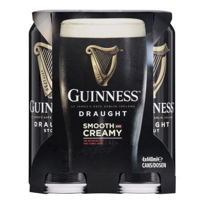 Guinness Draught Stout Beer 4 x 440ml