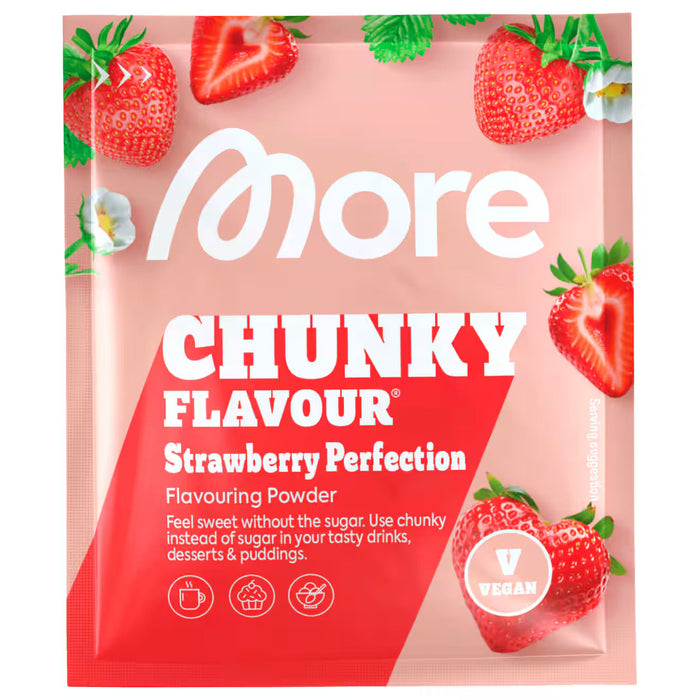 More Chunky Strawberry Flavouring Powder vegan 90g