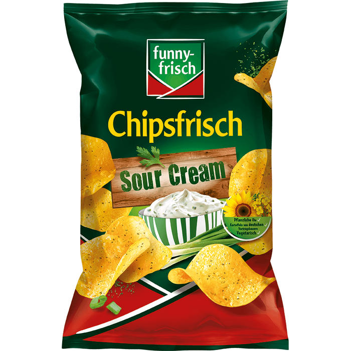 Funny Sour Cream & Wild Onion Crispy Chips 150g