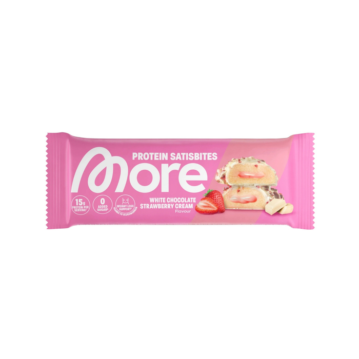 More Nutrition Protein Bar, White Chocolate Strawberry Cream, 50 g