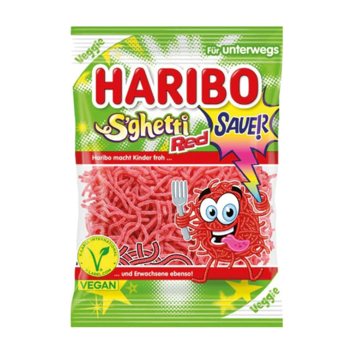 Haribo S'ghetti Red sour fruit gummy 85g