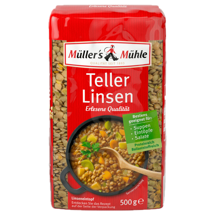Müller’s Mühle Plate Lentils 500g
