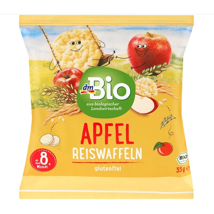 Dm Bio Rice dmBio BabySnack Rice Cakes Apple 35g — Lebenslust