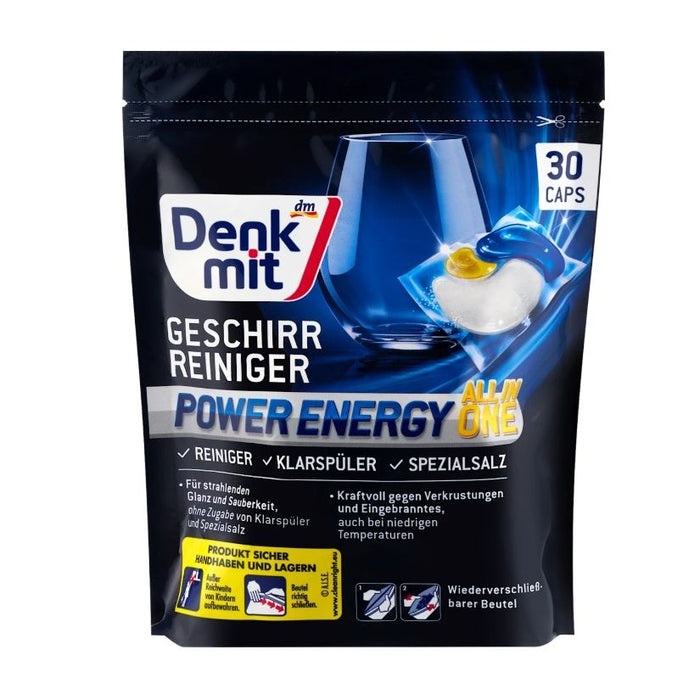 Denkmit Dishwashing Liquid Capsules Power Energy, 30 pieces
