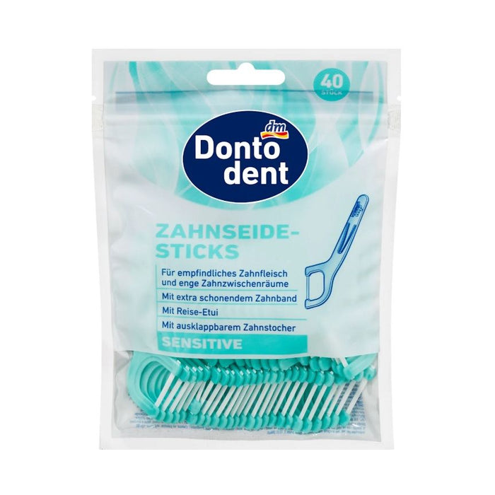 Dontodent Sensitive Dental Floss Picks, 40 pieces