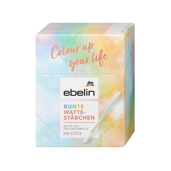 Ebelin Colorful Cotton Swabs 200 pcs
