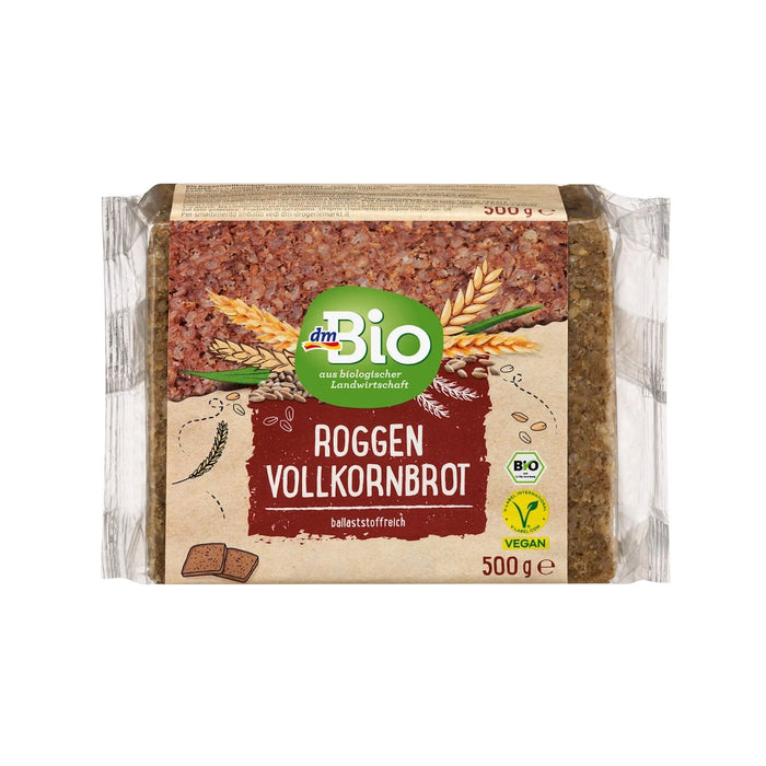 dmBio Wholegrain Rye Bread 500g