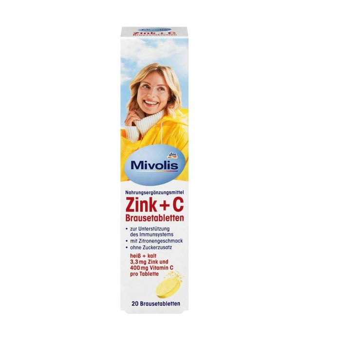 Mivolis - Zinc + Vitamin C Effervescent Tablets 82G
