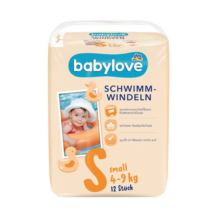 Babylove Schwimmwindeln Swim Diapers Size S 4-9kg 12pcs - German baby swim nappies, buy at Lebenslust Singapore