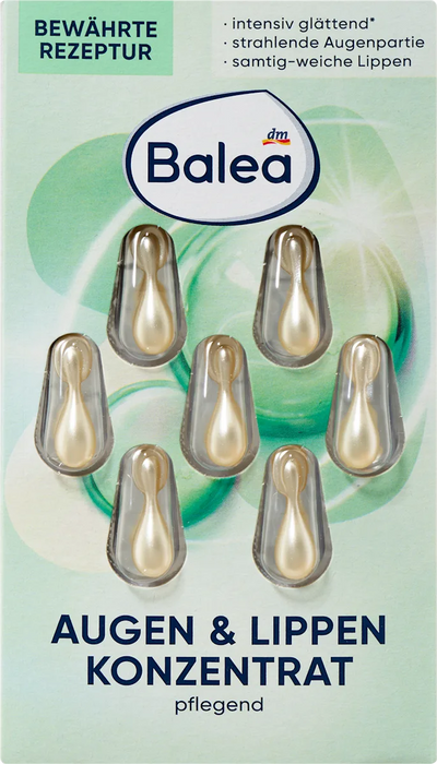 Balea Eye and lip concentrate, 7 tablets