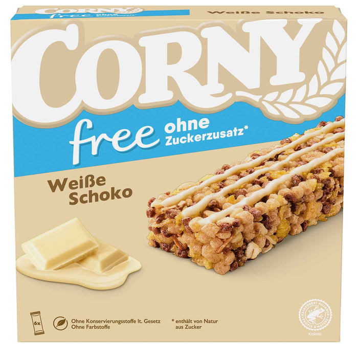 Corny Free Muesli Bar White Chocolate 6 × 20g