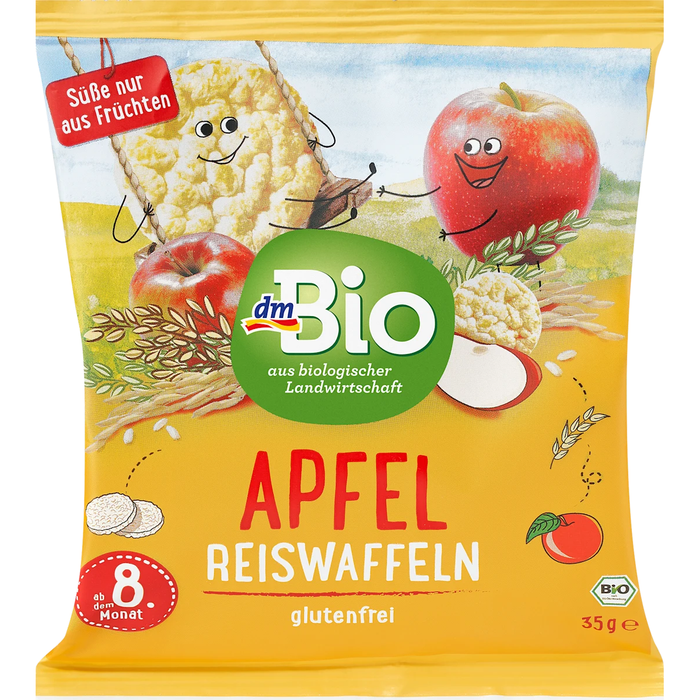 dmBio Baby Snack Rice Cakes Apple 35g