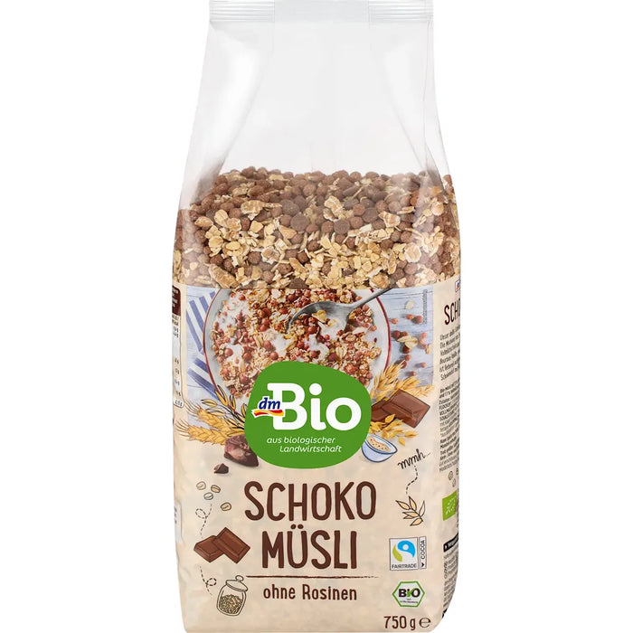 dmBio Organic Chocolate Muesli without Raisins 750g