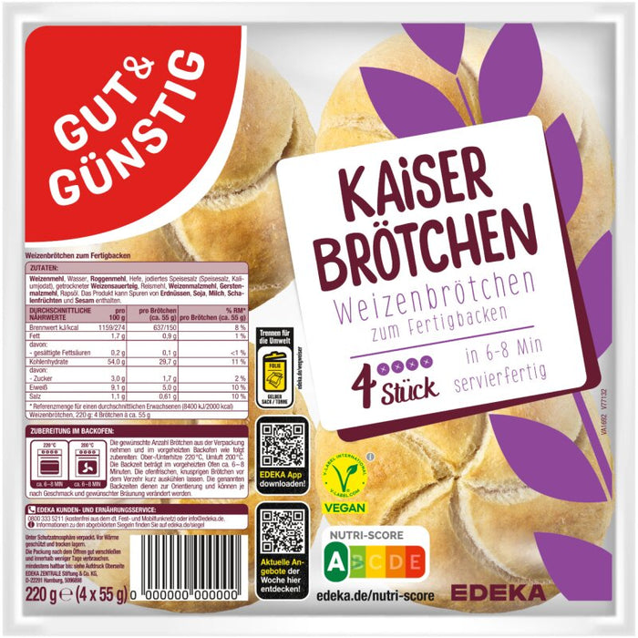 G&G Kaiser roll for ready baking 220g