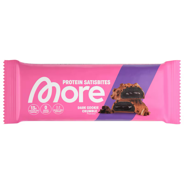 More Satisbite Dark Cookie Crumble Bar 50g