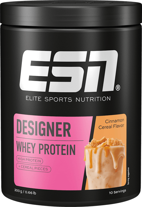 ESN Designer Whey Protein Powder, Cinnamon Cereal Flavor, 300 g