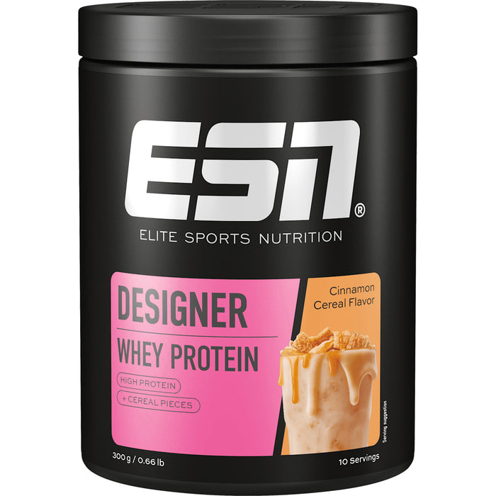 ESN Designer Whey Protein Powder, Cinnamon Cereal Flavor, 300 g