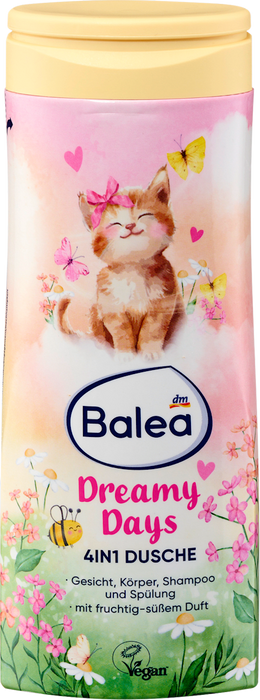 Balea Kids Shower Gel Face, Body, Shampoo & Conditioner 4in1, 300 ml