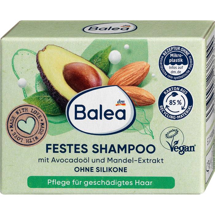 Balea Solid Shampoo Avocado Oil & Almond Extract, 60 g