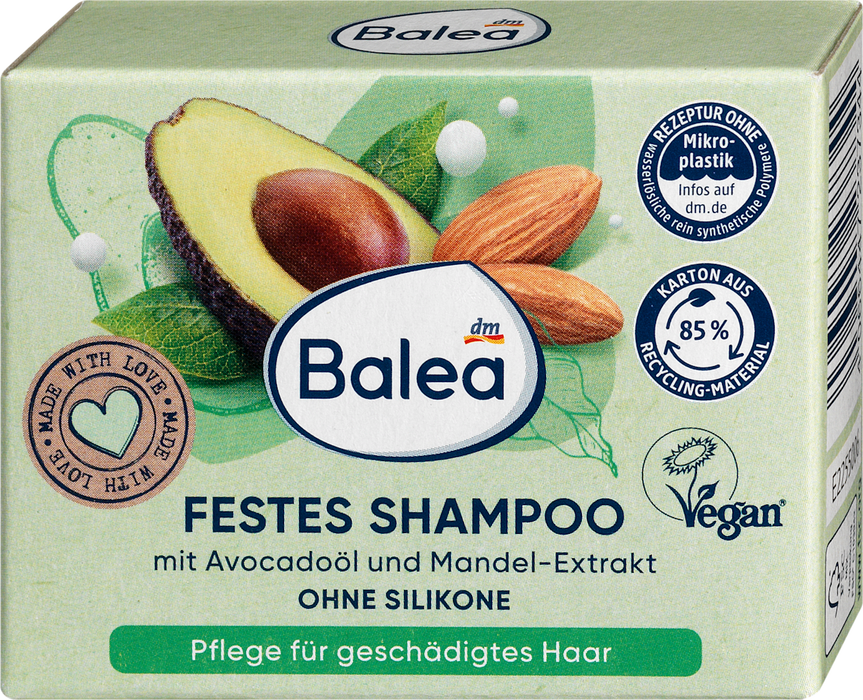 Balea Solid Shampoo Avocado Oil & Almond Extract, 60 g
