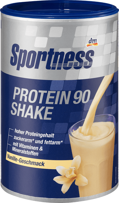 Sportness Protein Powder, Protein Shake 90, Vanilla Flavor, 350 g