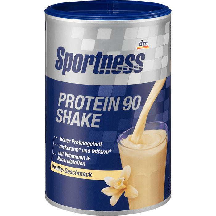 Sportness Protein Powder, Protein Shake 90, Vanilla Flavor, 350 g