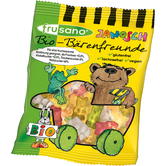 Frusano Organic Fruit Gummies, Janosch Bear Friends with Fruit Flavor, 50 g