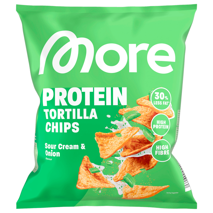 More Nutrition Protein Tortilla Chips Sour Cream & Onion 50g