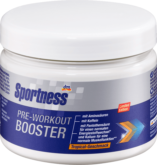 Sportness Pre-Workout Booster, Tropical Flavor, 290 g