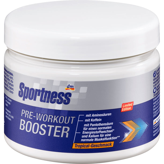 Sportness Pre-Workout Booster, Tropical Flavor, 290 g