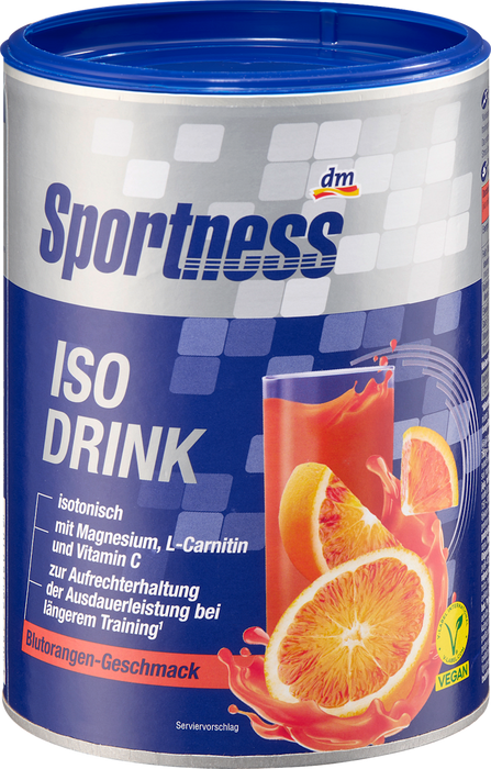 Sportness Iso Drink Powder, Blood Orange Flavor, 750 g