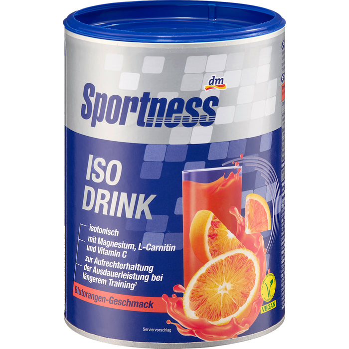 Sportness Iso Drink Powder, Blood Orange Flavor, 750 g