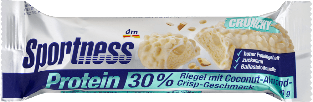 Sportness Protein Bar 30% Coconut Almond Crisp Flavor